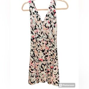 Bloomingdale’s Aqua floral skater dress, medium.